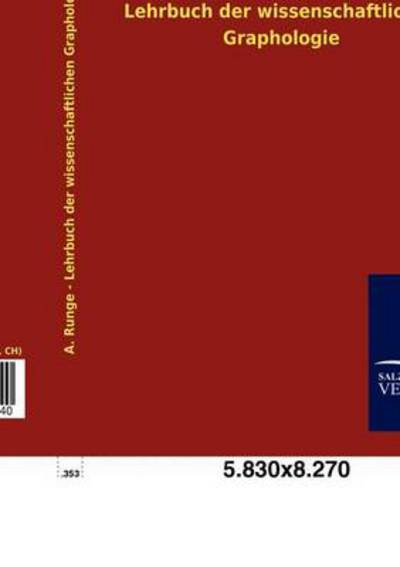 Cover for Runge · Lehrbuch der wissenschaftlichen G (Book) [German edition] (2012)