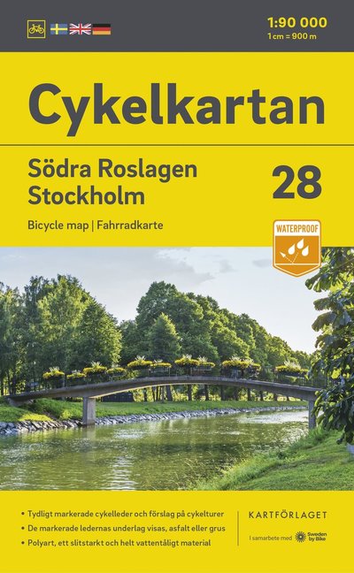 Cover for Cykelkartan Blad 28 S:a Roslagen / Stockholm 2023-2025 (N/A) (2023)