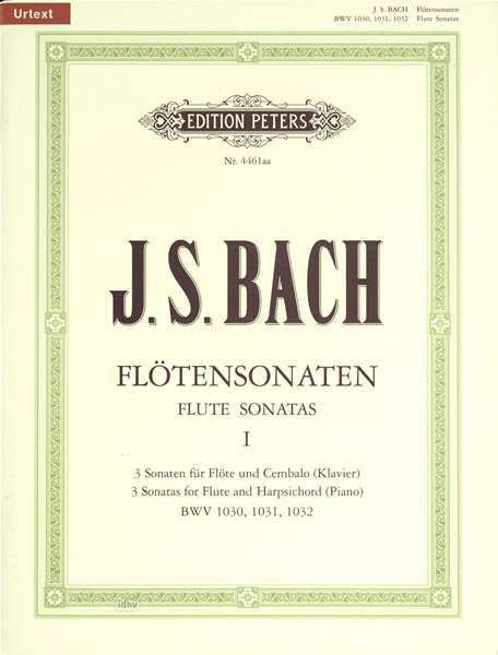 Flute Sonatas, Vol. 1: BWV 1030-1032 - JS Bach - Bøker - Edition Peters - 9790014105440 - 12. april 2001