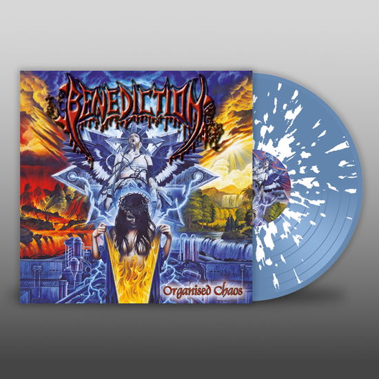 Cover for Benediction · Organised Chaos (Light Blue W/ White Splatter Vinyl 2lp) (LP) [Coloured edition] (2023)