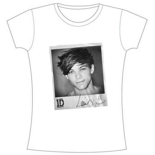 Cover for One Direction · One Direction Ladies T-Shirt: Solo Louis (Skinny Fit) (T-shirt) [size S] [White - Ladies edition]