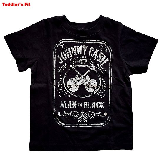 Cover for Johnny Cash · Johnny Cash Kids Toddler T-Shirt: Man In Black (2 Years) (T-shirt) [size 1-2yrs] [Black - Kids edition]
