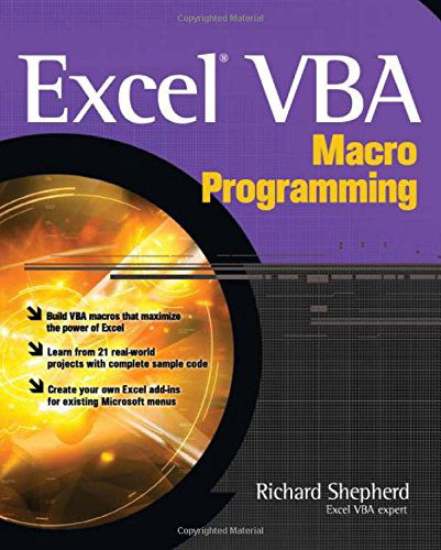 Excel Vba Macro Programming - Richard Shepherd - Książki - McGraw-Hill Osborne Media - 9780072231441 - 4 lutego 2004