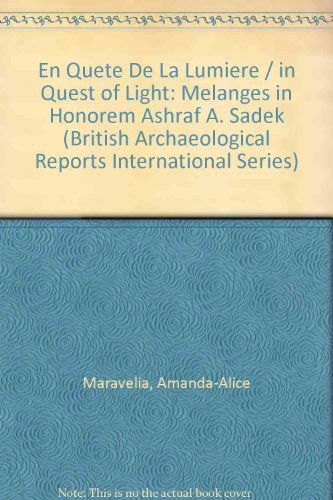 Cover for Amanda-alice Maravelia · En Quete De La Lumiere - in Quest of Light (British Archaeological Reports British Series) (Paperback Book) (2009)