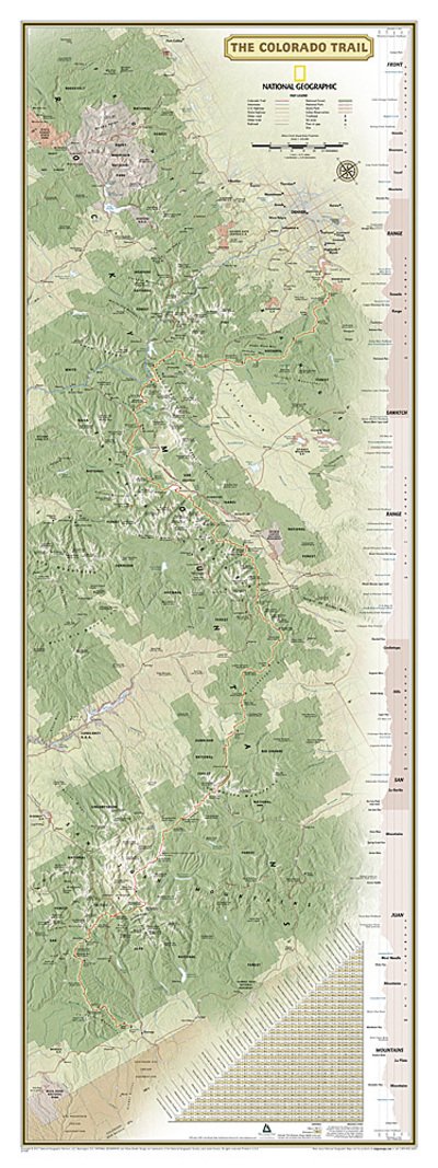 National Geographic Colorado Trail Laminated Wall Map - National Geographic - Bøger - National Geographic Maps - 9781566957441 - 3. januar 2018