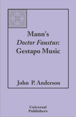 Cover for John P. Anderson · Mann's Doctor Faustus: Gestapo Music (Paperback Book) (2007)