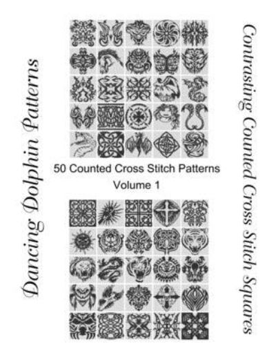 Cover for Dancing Dolphin Patterns · Contrasting Counted Cross Stitch Squares (Paperback Book) (2019)