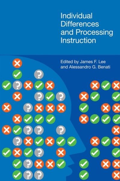 Cover for James Lee · Individual Differences and Processing Instruction (Pocketbok) (2013)
