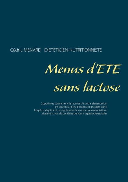 Cover for Ménard · Menus d'été sans lactose (Book) (2020)