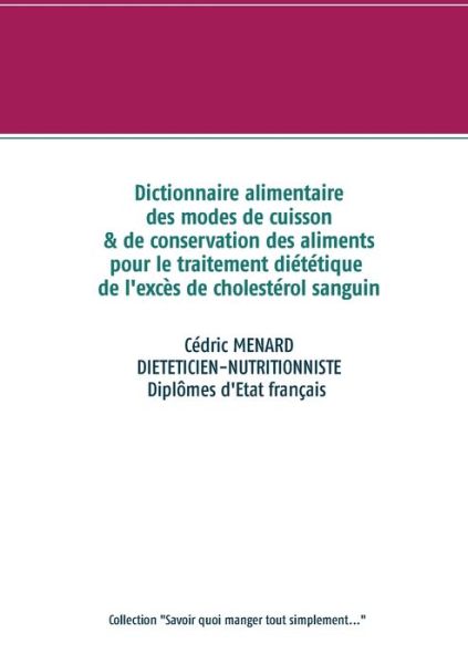 Cover for Menard · Dictionnaire des modes de cuisso (Buch) (2020)