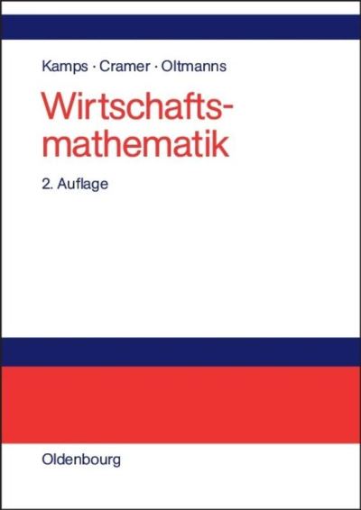 Cover for Udo Kamps · Wirtschaftsmathematik (Hardcover Book) (2003)