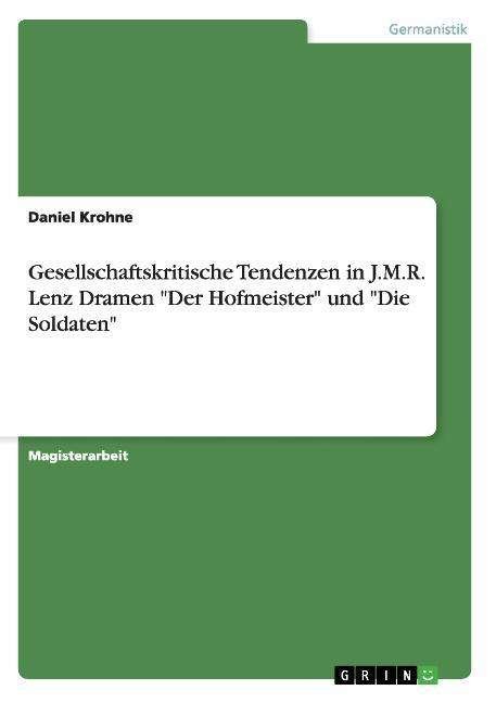 Cover for Krohne · Gesellschaftskritische Tendenzen (Bog) [German edition] (2007)