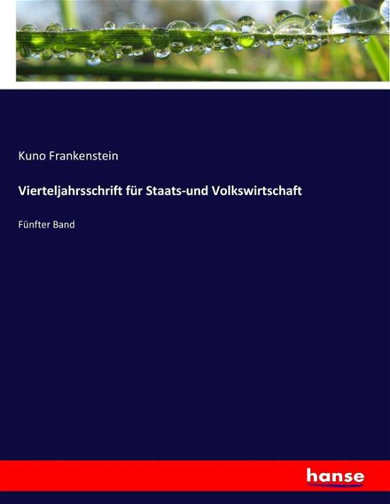 Cover for Frankenstein · Vierteljahrsschrift für St (Book) (2017)