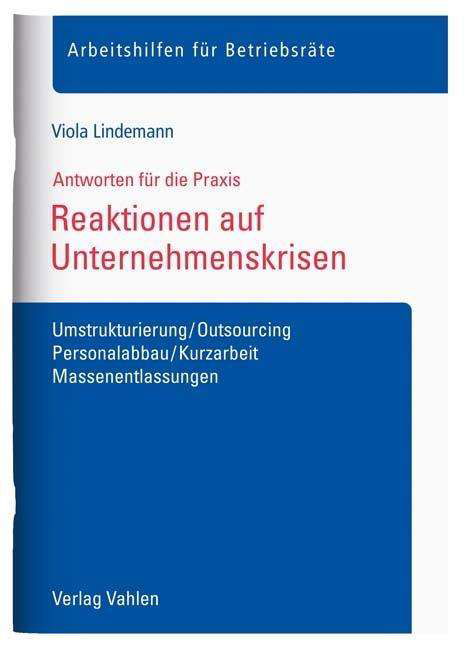 Cover for Lindemann · Reaktionen auf Unternehmenskr (Book)