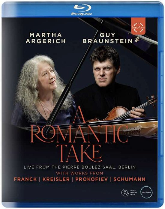 Cover for Martha Argerich &amp; Guy Braunstein · A Romantic Take - Martha Argerich &amp; Guy Braunstein In Concert (Blu-ray) (2021)