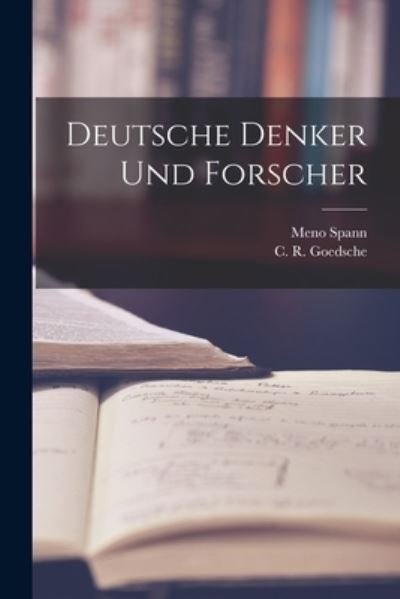 Cover for Meno 1903- Spann · Deutsche Denker Und Forscher (Taschenbuch) (2021)