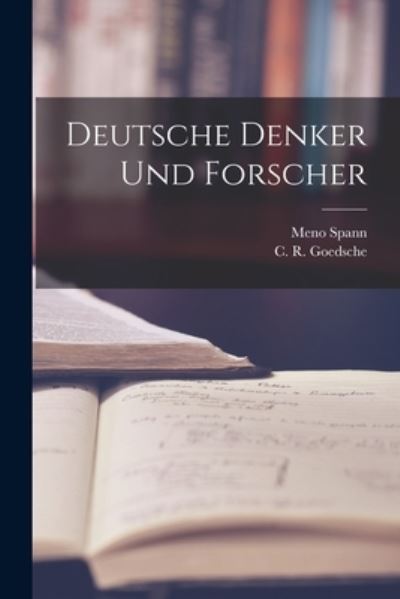 Cover for Meno 1903- Spann · Deutsche Denker Und Forscher (Paperback Book) (2021)