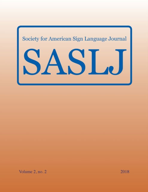 Cover for Jody H Cripps · Society for American Sign Language Journal (Paperback Book) (2019)