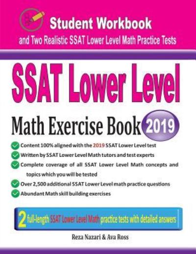 Cover for Reza Nazari · SSAT Lower Level Math Exercise Book (Paperback Book) (2019)