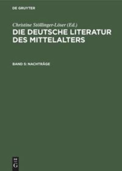 Cover for Wolfgang Stammler · Nachträge (Book) (1955)
