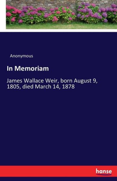 In Memoriam - Anonymous - Livros - Hansebooks - 9783337101442 - 1 de julho de 2017