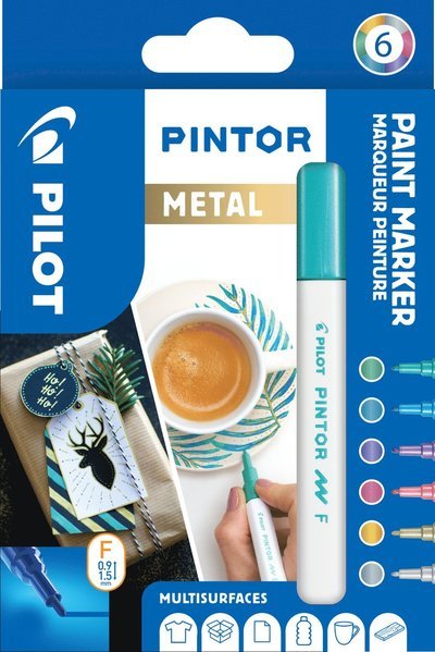 Cover for Pilot · Pintor Marker Fine Metal Mix 6 Colors (fine Tip) (Legetøj)