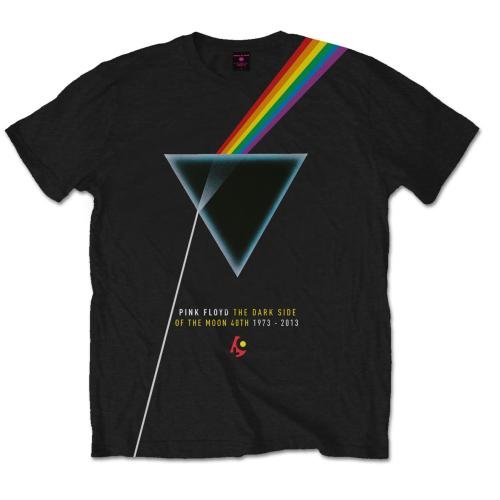 Cover for Pink Floyd · Pink Floyd Unisex T-Shirt: Dark Side of the Moon 40 (T-shirt) [size S] [Black - Unisex edition]