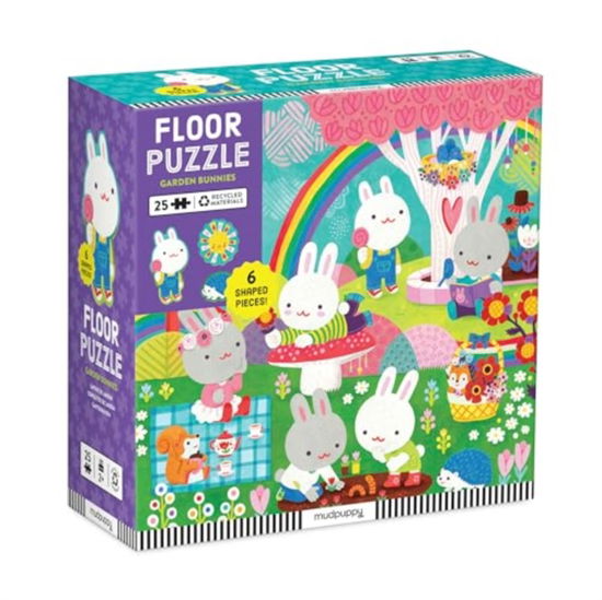 Cover for Garden Bunnies 25 Piece Floor Puzzle with Shaped Pieces (GAME) (2022)