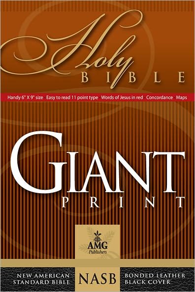 Cover for Amg Publishers · Giant Print Handy-size Bible-nasb (Leather Book) [Black Bonded] (2011)