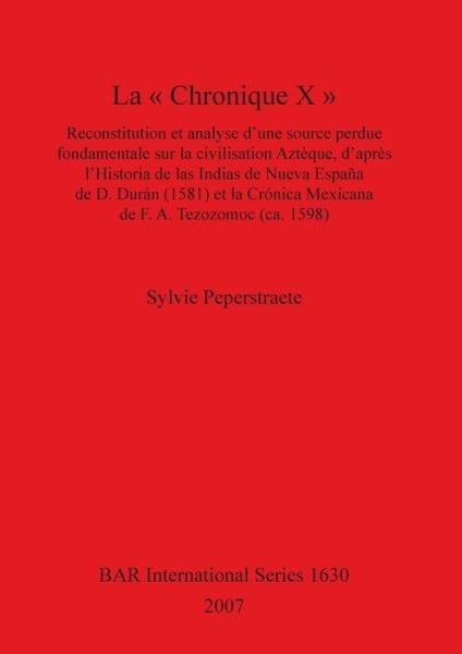 Cover for Sylvie Peperstraete · La &quot;Chronique X&quot; (Book) (2007)
