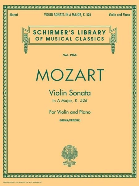 Cover for Wolfgang Amadeus Mozart · Sonata in a, K.526 (Bog) (1989)
