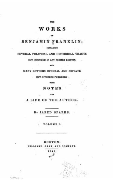 Cover for Benjamin Franklin · The works of Benjamin Franklin - Vol. I (Paperback Book) (2016)