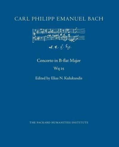 Cover for Carl Philipp Emanuel Bach · Concerto in B-flat Major, Wq 25 (Paperback Book) (2018)