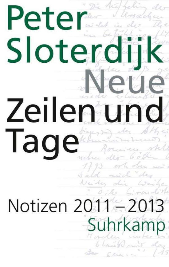 Cover for Sloterdijk · Sloterdijk:neue Zeilen Und Tage (Book)