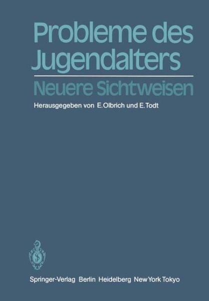 Cover for E Olbrich · Probleme Des Jugendalters (Paperback Bog) (1984)