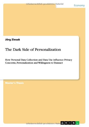 Cover for Jörg Ziesak · The Dark Side of Personalization (Paperback Book) (2012)