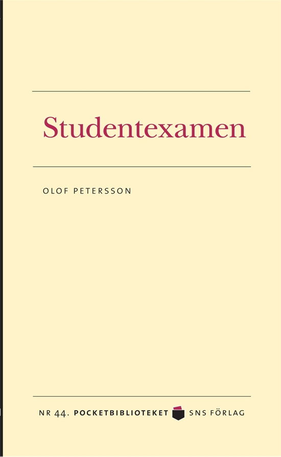 Cover for Olof Petersson · Pocketbiblioteket: Studentexamen (Paperback Book) (2010)