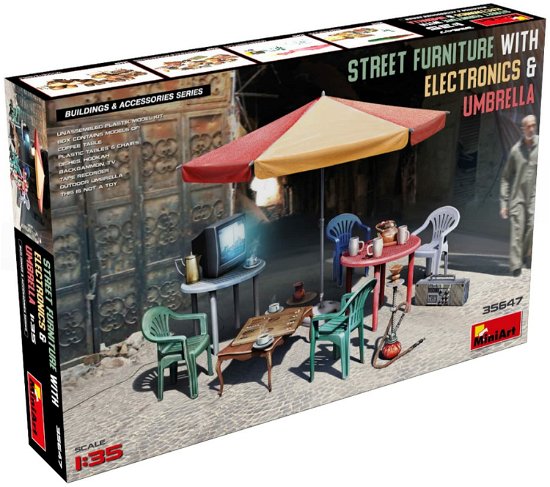 Cover for MiniArt · 1/35 Street Furniture With Electronics En Umbrella (Leksaker)
