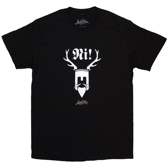 Monty Python Unisex T-Shirt: Ni (Black) - Monty Python - Produtos - - 5056737298444 - 26 de outubro de 2024