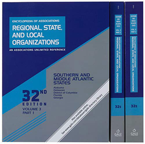 Cover for Gale Research Inc · Encyclopedia of Associations : Regional, State, and Local Organizations : Volume 3 in 3 parts Southern and Middle Atlantic States (Paperback Book) (2020)