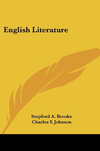 Cover for Charles F. Johnson · English Literature (Paperback Book) (2006)