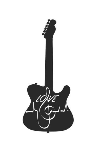 Cover for Music · Guitar Guitar Music Clef Heartbeats - guitar tabs, music school, music university, music lesson, music book, music lines, notebook, notepad, 120 pages, souvenir gift book, also suitable as decoration for birthday or christmas (Pocketbok) (2019)
