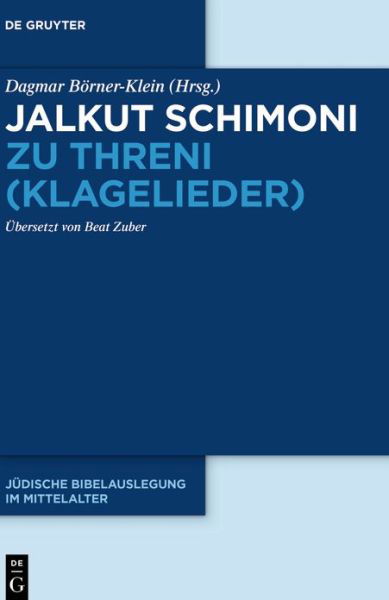 Cover for No Contributor · Jalkut Schimoni zu Threni (Klagelieder) (Hardcover bog) (2021)