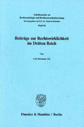 Cover for Ule · Beiträge zur Rechtswirklichkeit im (Bok) (1987)