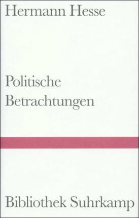 Cover for Hesse · Hesse:politische Betrachtungen (Buch)