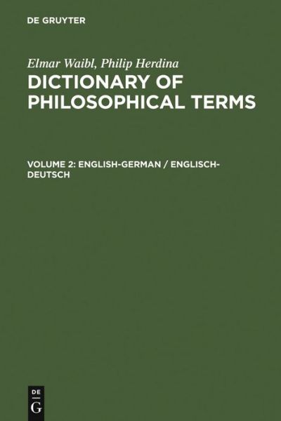 Cover for E. Waibl · Wtb.philosoph.Fachbegriffe.2 (Book) [Bilingual edition] (1997)