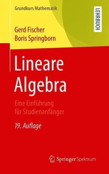 Cover for Fischer · Lineare Algebra (Buch) (2020)