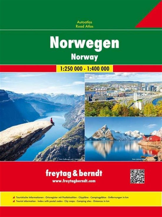Cover for Freytag &amp; Berndt · Freytag &amp; Berndt Autoatlas: Norge - Norwegen - Norway Road Atlas (Spiralbuch) (2020)