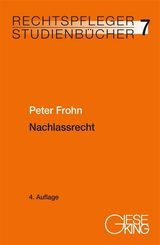Cover for Frohn · Nachlassrecht (Book)