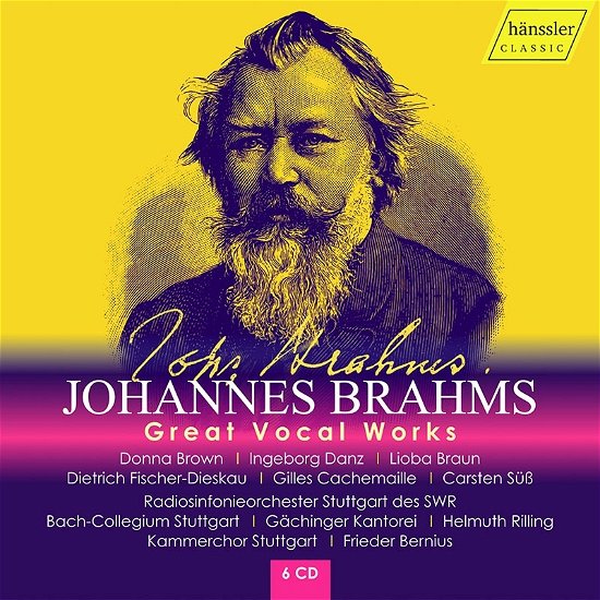 Johannes Brahms: Great Vocal Works - Frieder Bernius - Kammerchor Stuttgart - Helmuth Rilling - Gächinger Kantorei - Etc - Musiikki - HANSSLER CLASSIC - 0881488220445 - perjantai 1. heinäkuuta 2022
